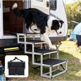 Foldable Dog Ramp For Cars, SUVs, Trucks, Portable Pet Dog Stairs For Large Dogs With Non-Slip Surface Reinforced Design, Lightweight Yet Sturdy (Color: Black) Foldable Dog Ramp For Cars, SUVs, Trucks, Portable Pet Dog Stairs For Large Dogs With Non-Slip Surface Reinforced Design, Lightweight Yet Sturdy (Color: Black)